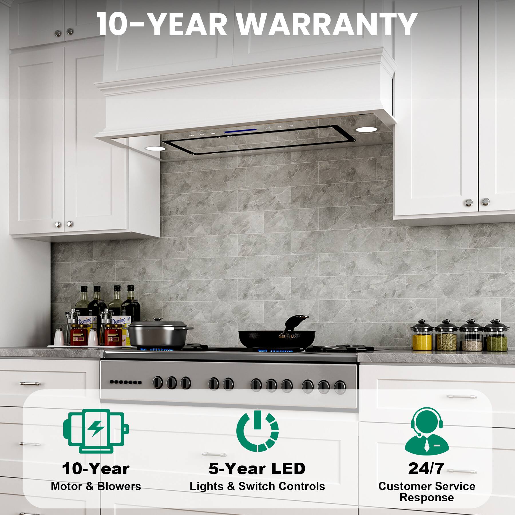 10-YEAR WARRANTY

10-Year Motor & Blowers  
5-Year LED Lights & Switch Controls  
24/7 Customer Service Response
