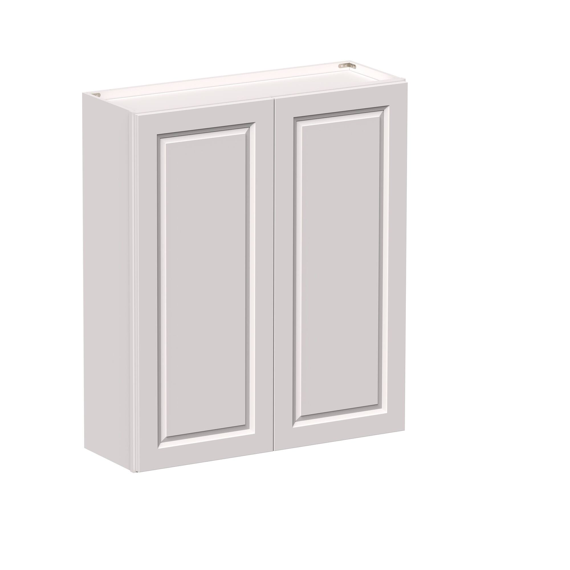 Angle. Boyel Living - 36-in W x 42-in H x 12-in D Shaker RTA Kitchen Wall Cabinet with Soft-Close Doors - Glacier White.