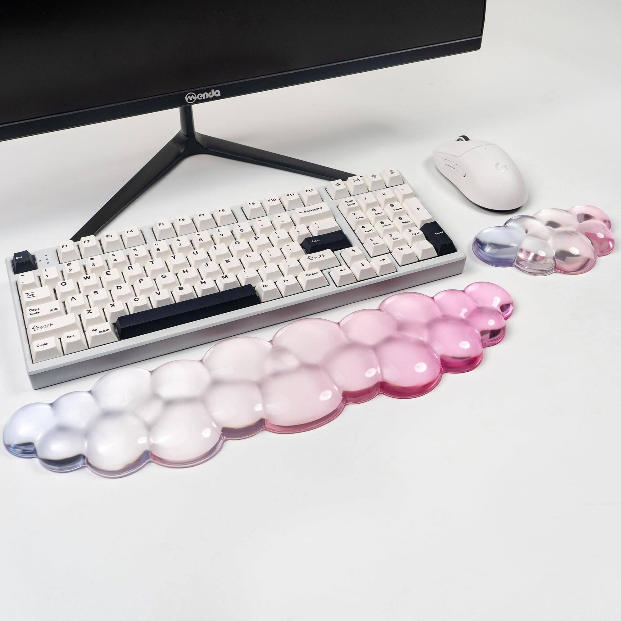 Gaming Wrist Comfort Cloud Silicone Gel Keyboard & Mouse Wrist Rest Set - Ergonomic Support For Typing & Gaming Gaming Accessories