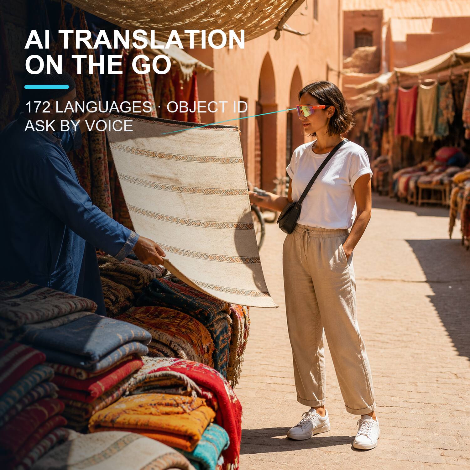 AI TRANSLATION ON THE GO  
172 LANGUAGES · OBJECT ID  
ASK BY VOICE