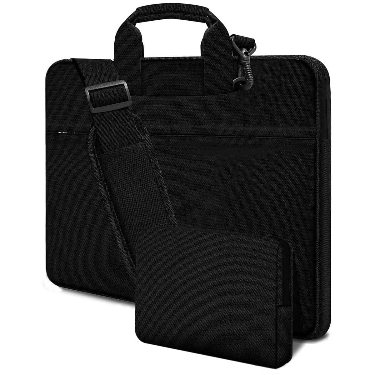 Stylel Star - Bag Laptop Compartment Dimensions Material Shoulder Inch Case Internal 16.5 Inches Briefcase Withwater - Black