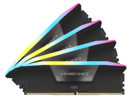 CORSAIR - Vengeance RGB 128GB (4 x 32GB) 288-Pin PC RAM DDR5 5600 (PC5 44800) Desktop Memory Model CMH128GX5M4B5600C40 - Black