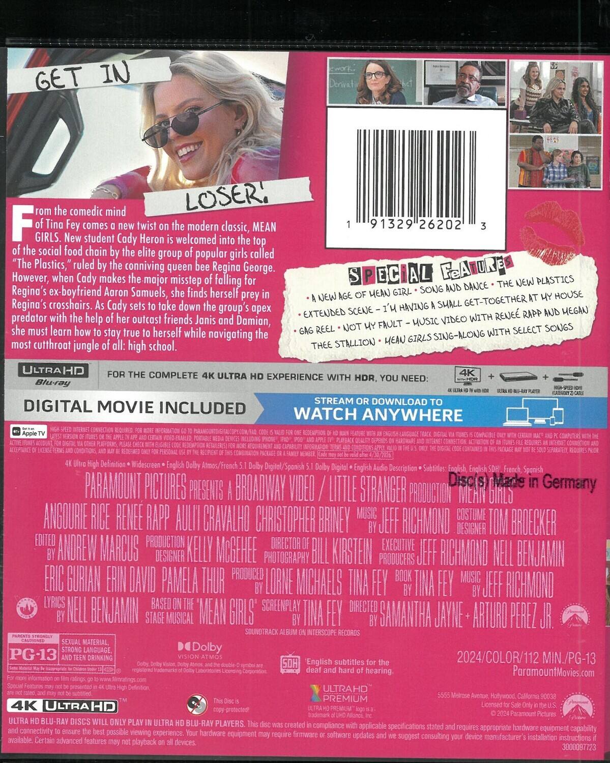 Alt View 1. Mean Girls   - 4K Blu-Ray.