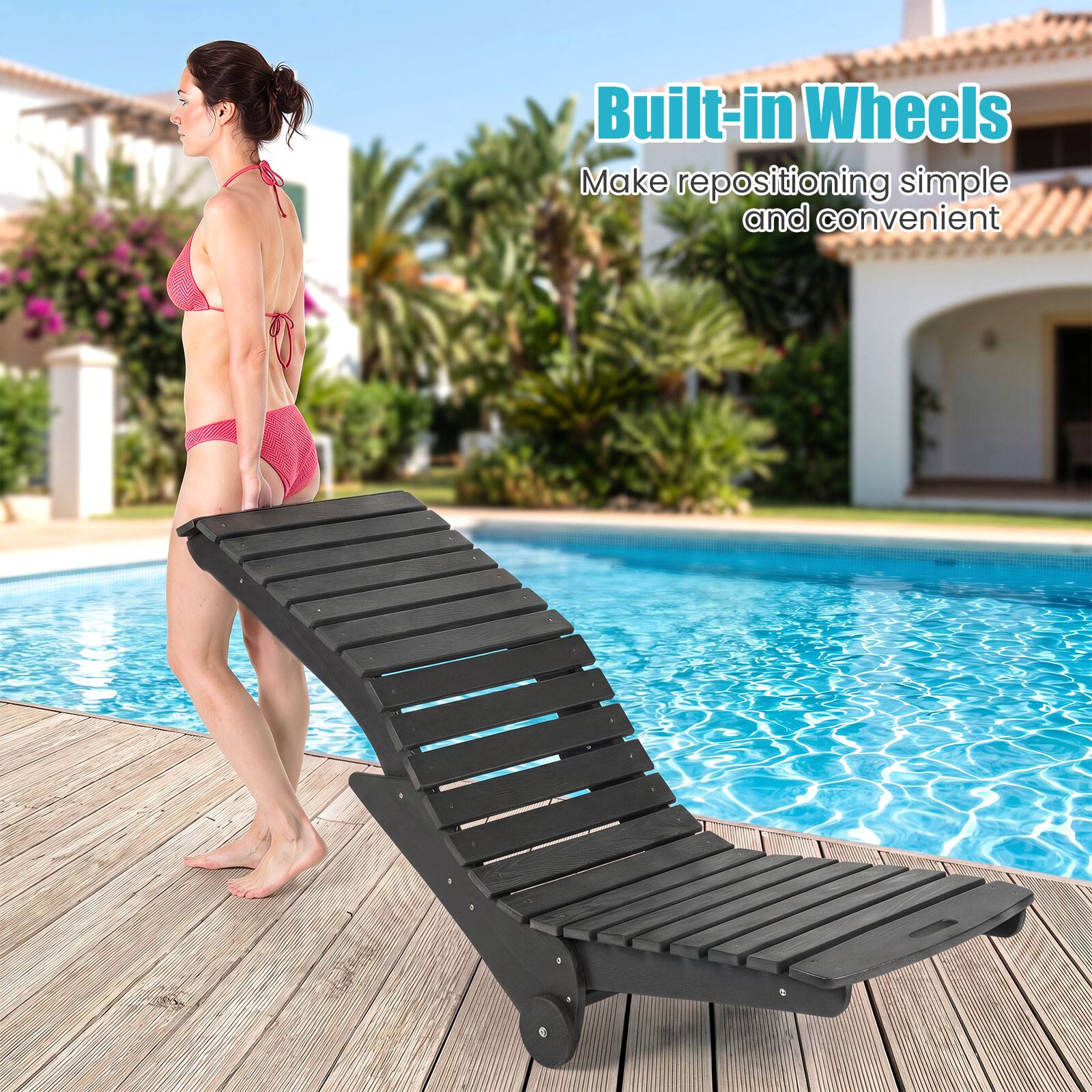 Built-in Wheels  
Make repositioning simple and convenient