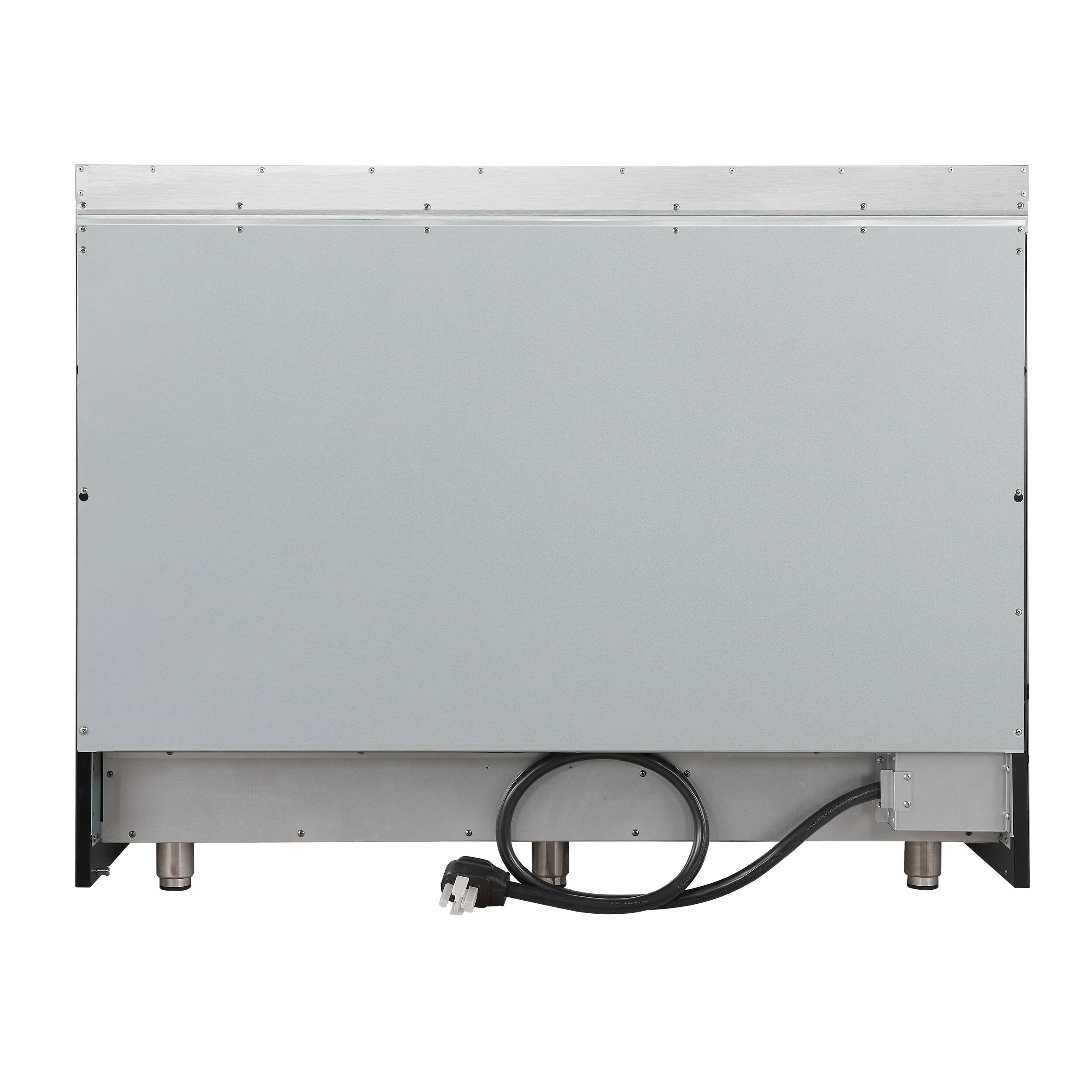 Back. Forno Appliances - Paolo 6.7 Cu. Ft. Freestanding Electric True Convection Range - Black.