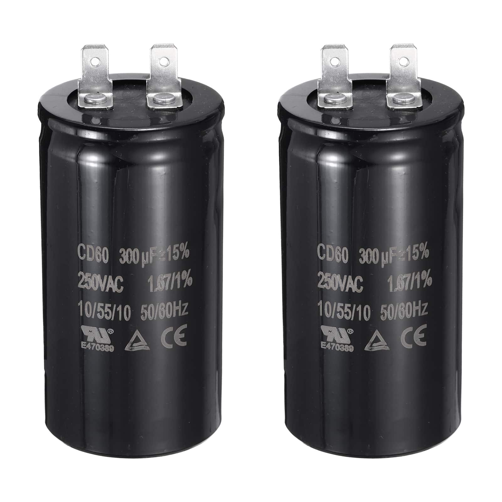 Unique Bargains - 2pcs CD60 Run Capacitor 300uF 250VAC 50/60Hz Motor Start for Washing Machine Air Compressor - Black price history on PriceWatchPro