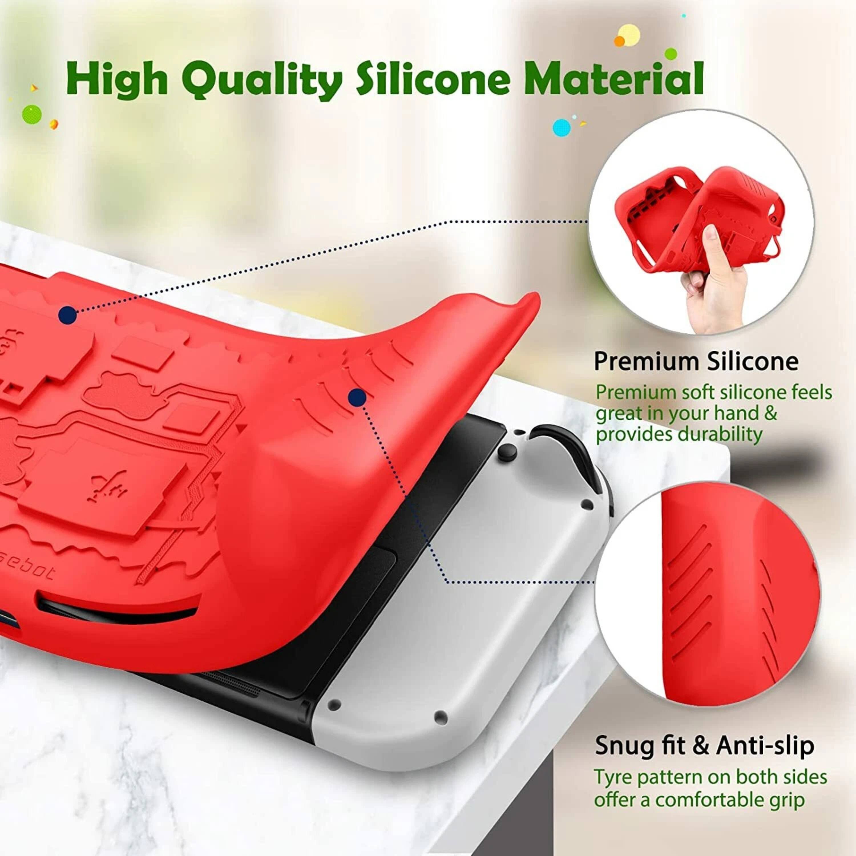 High Quality Silicone Material

Premium Silicone
Premium soft silicone feels great in your hand & provides durability

Snug fit & Anti-slip
Tyre pattern on both sides offer a comfortable grip