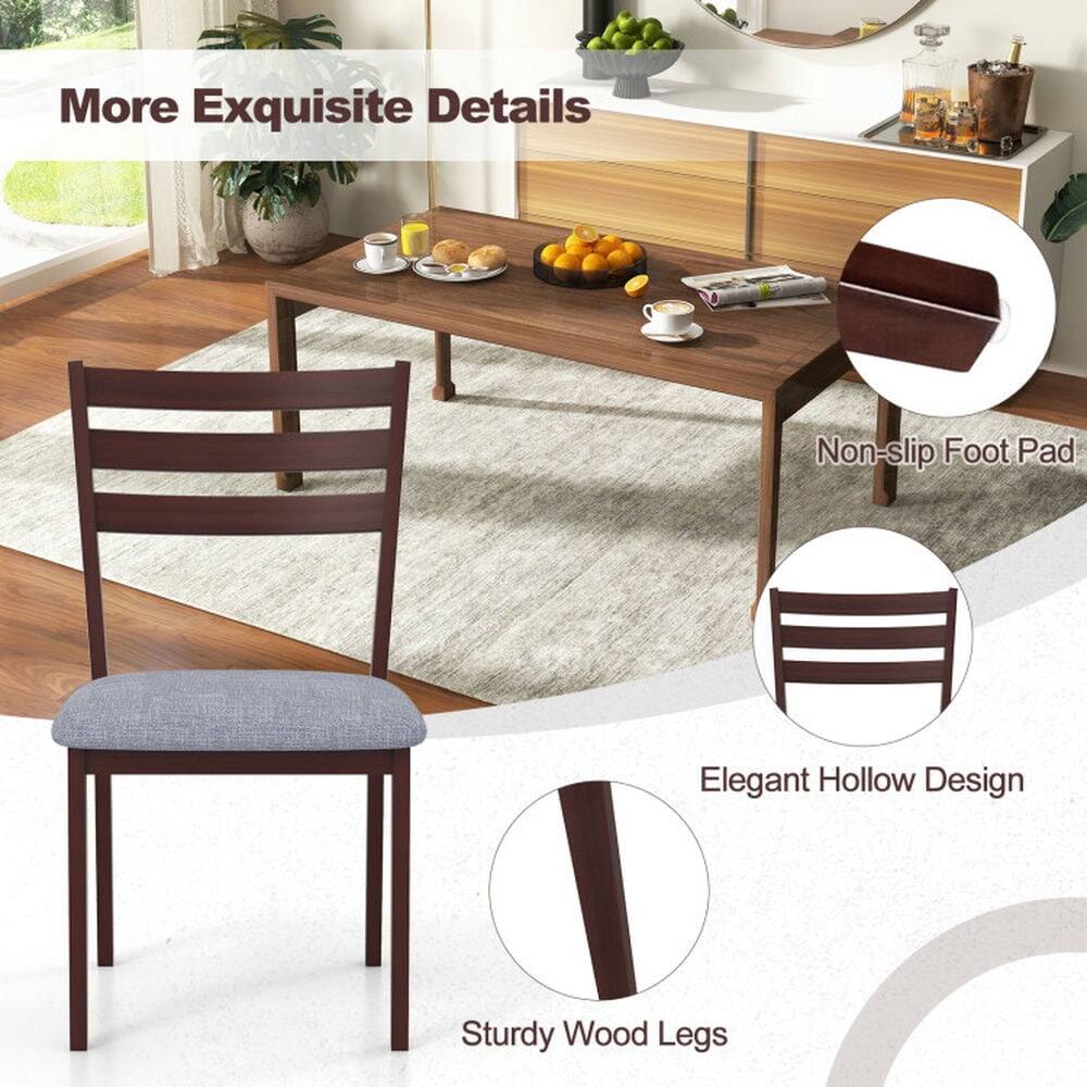 More Exquisite Details  
Non-slip Foot Pad  
Elegant Hollow Design  
Sturdy Wood Legs