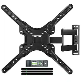 Dazzed Corner - Full Motion TV Wall Mount for 13-60'' TVs, Swivel Tilt, Articulating, VESA 400x400 - Black