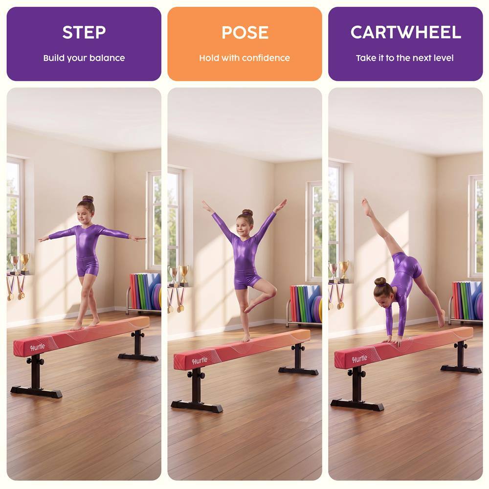 STEP  
Build your balance  

POSE  
Hold with confidence  

CARTWHEEL  
Take it to the next level