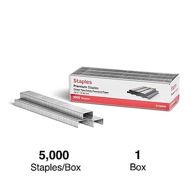 Staples Premium Staples Chisel Type  
5,000 Staples/Box  
1 Box  
ST58088