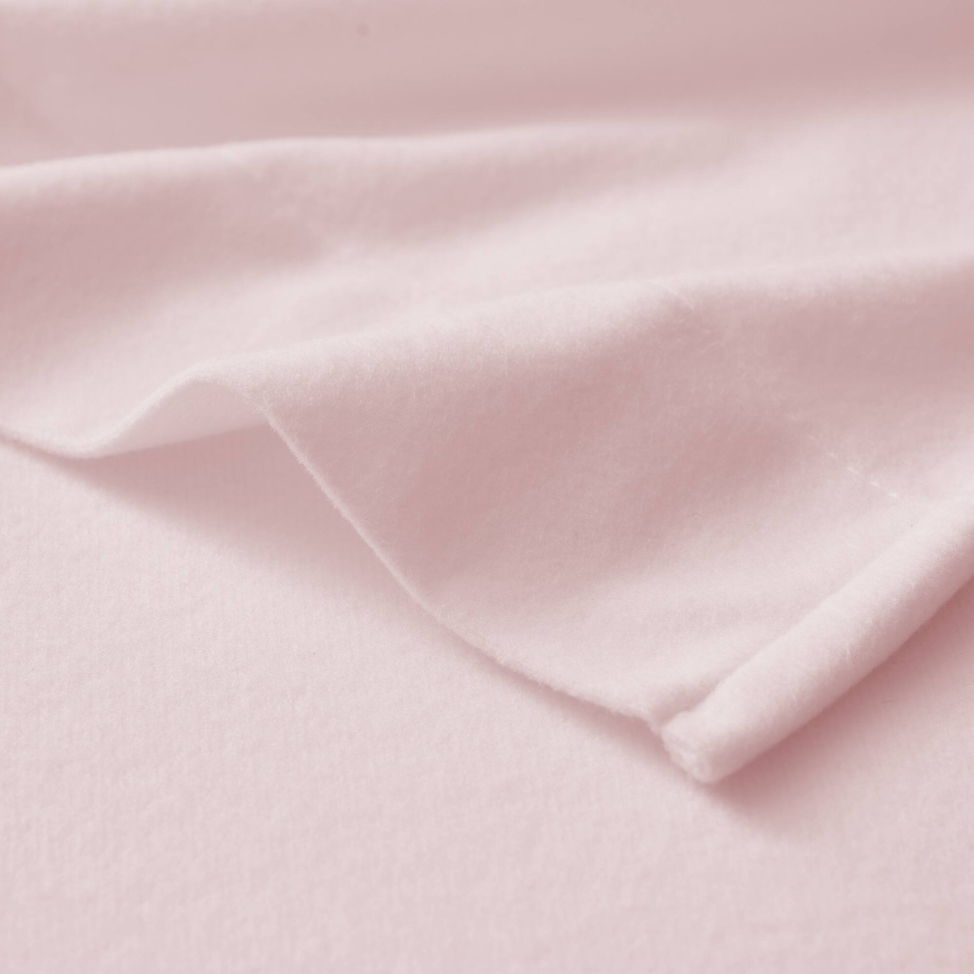 Back. Sweet Home Collection - Solid Flannel Sheets Warm and Cozy Extra Deep Pockets, Twin - Pale Pink.