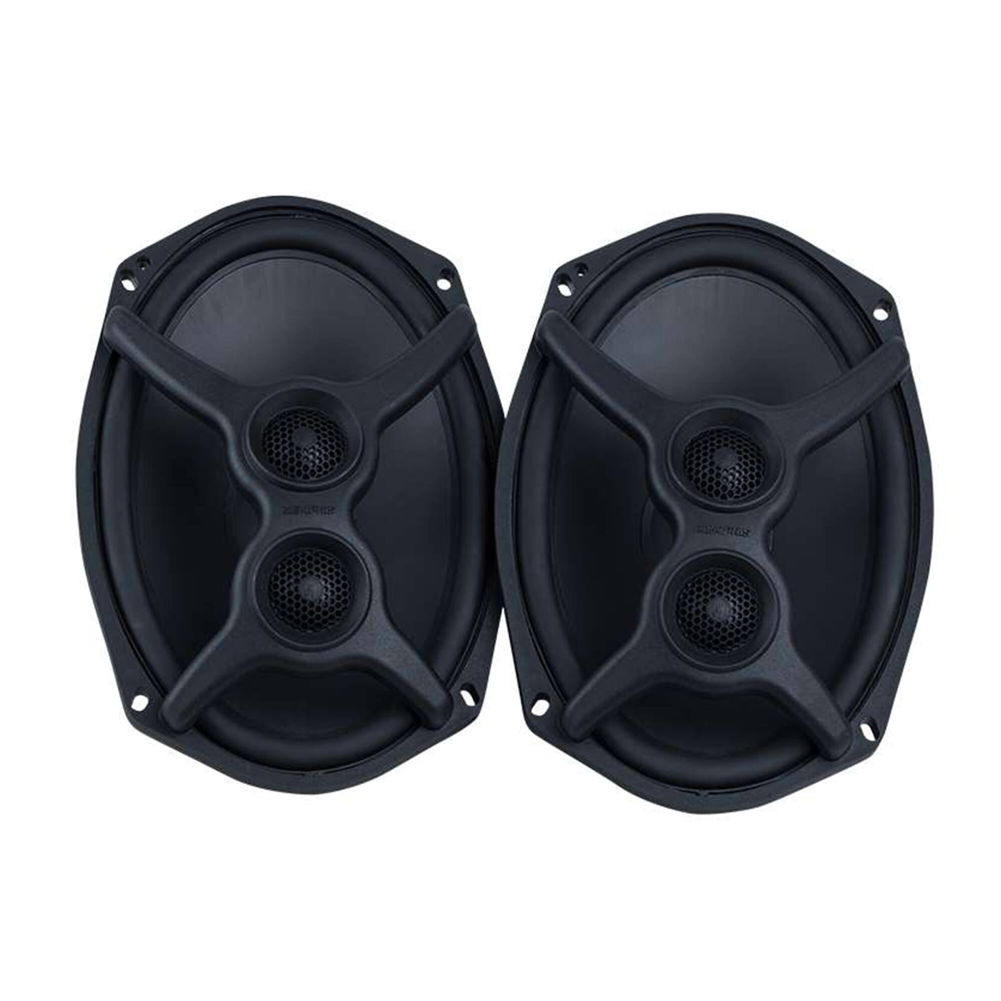 Alt View 10. Memphis Car Audio - Memphis Audio MXHD14LIDKIT 14+ HD Bag Lids with Integrated 6X9" Speakers 125W/250W - Black/Gray.