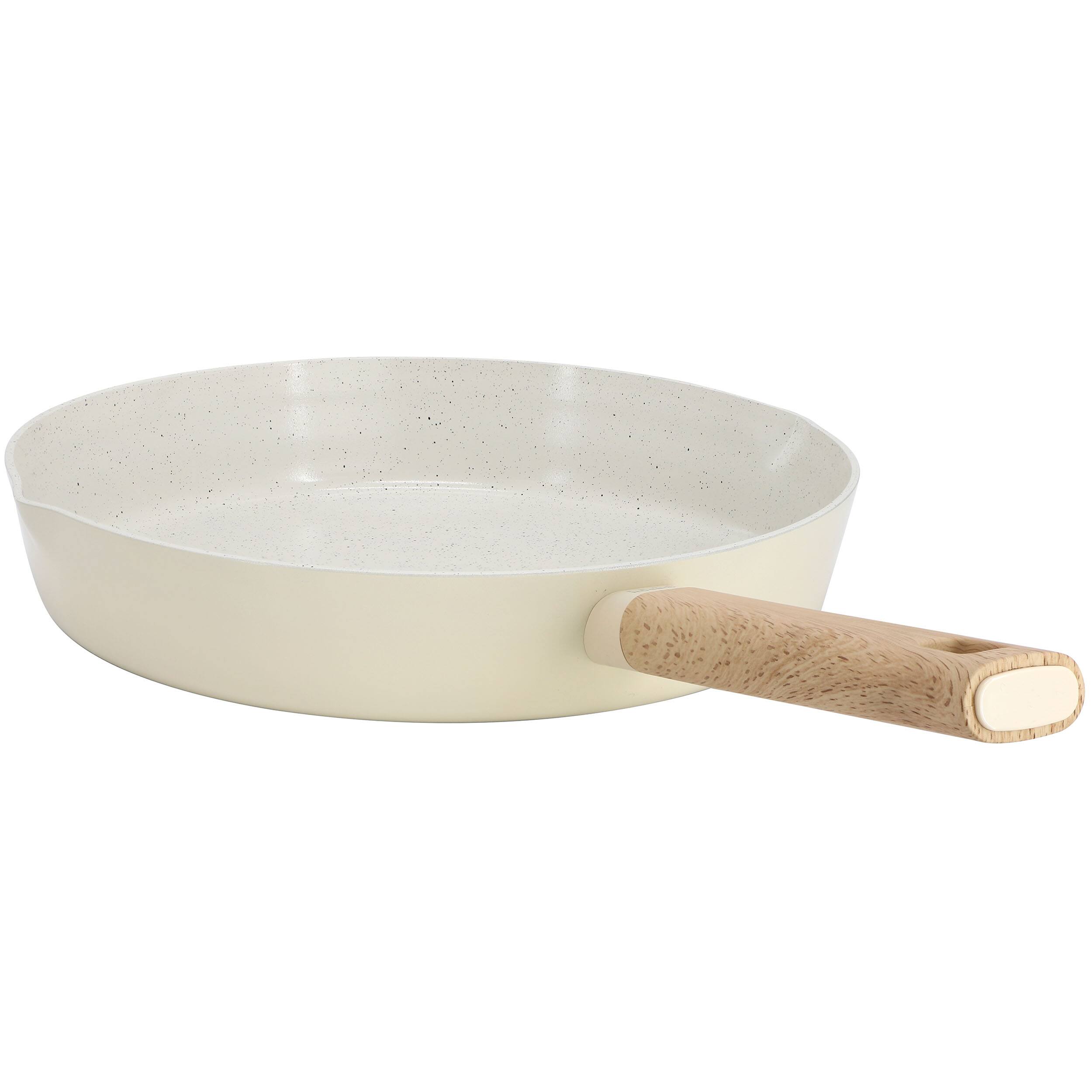 Alt View 1. Gibson - Gibson Home Marbleton Ceramic Nonstick Alumium 9.5 Inch Frying Pan in Cream - Cream.
