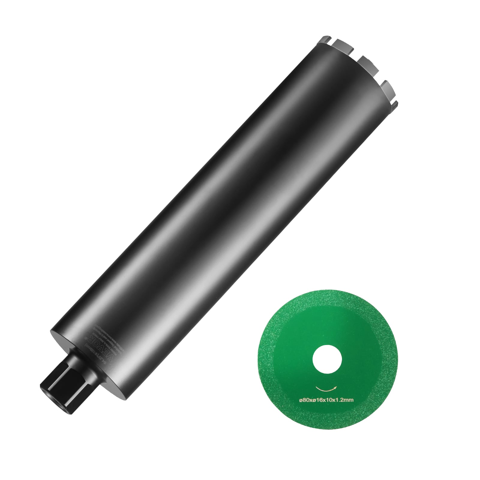"VEVOR - Core Drill Bit, 4.25"" Wet Diamond Core Drill Bits, 14"" Drilling Depth Concrete Core Drill Bit with Saw Blade, 1-1/4""-7 - Black" price history on PriceWatchPro