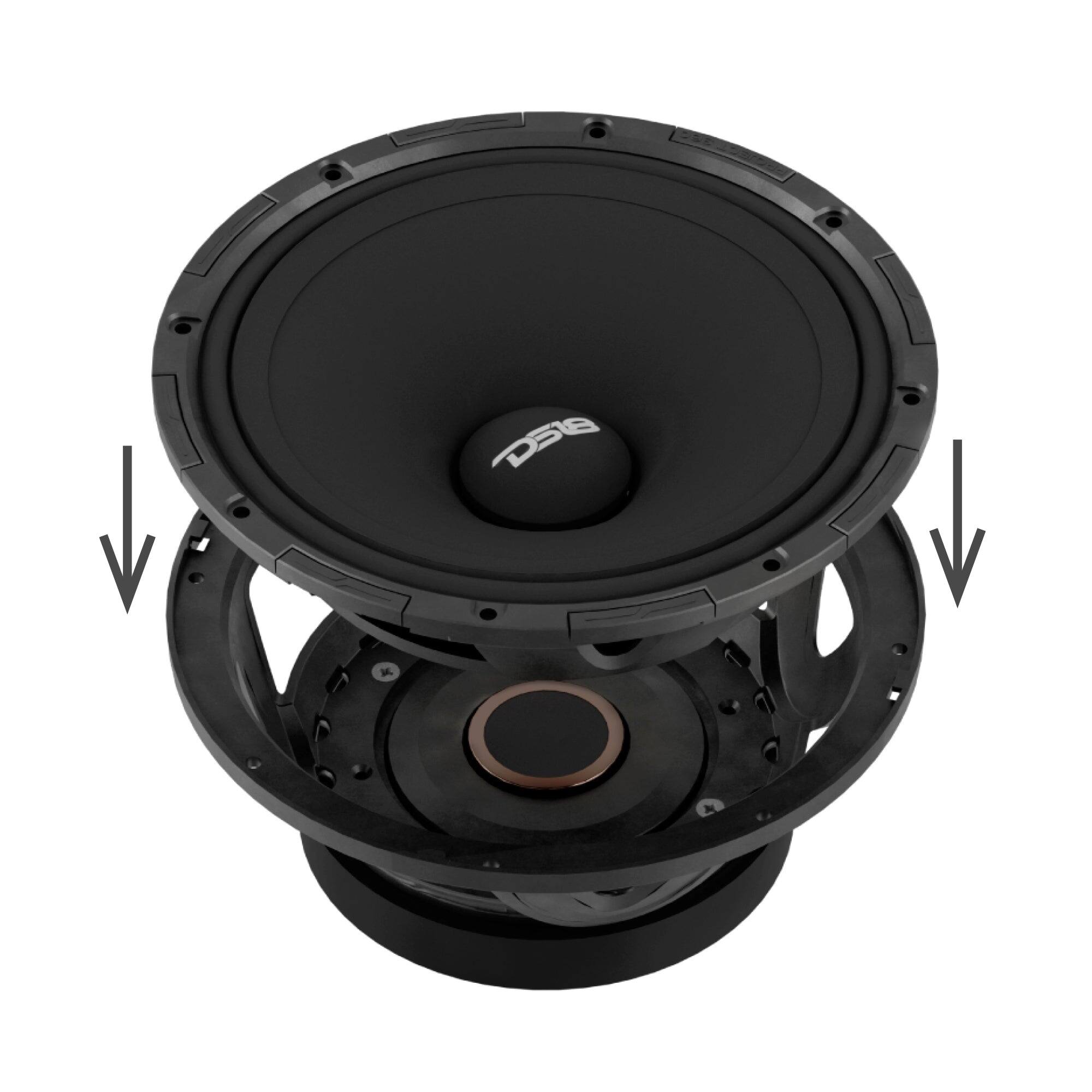 Alt View 4. DS18 Audio - PROJECT360 8" Loudspeaker, 300W RMS 8-Ohm.