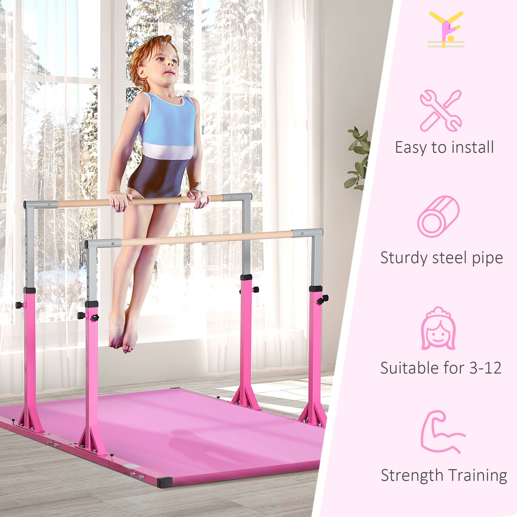 Easy to install  
Sturdy steel pipe  
Suitable for 3-12  
Strength Training