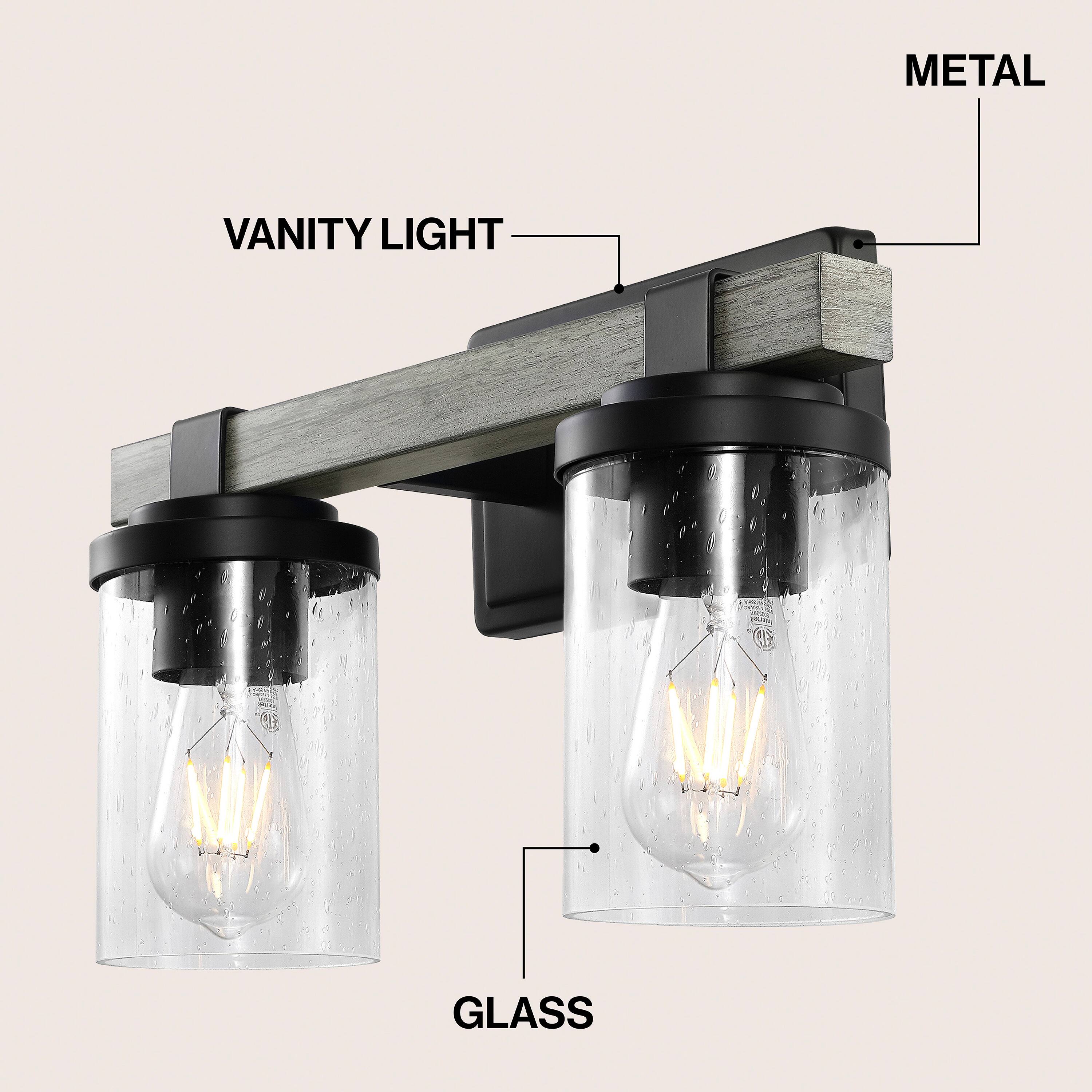 METAL VANITY LIGHT GE M GLASS