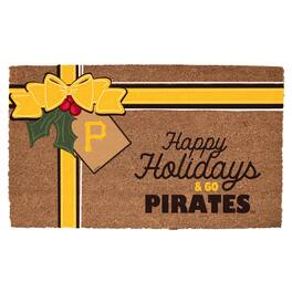 The Memory Company - Pittsburgh Pirates 20" x 30" Holiday Gift Wrap Coir Door Mat - Multicolor