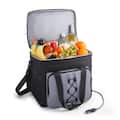 Ivation - Electric Cooler Bag, 18 L Portable Thermoelectric 12 Volt Cooler with Shoulder Strap - Aqua Blue
