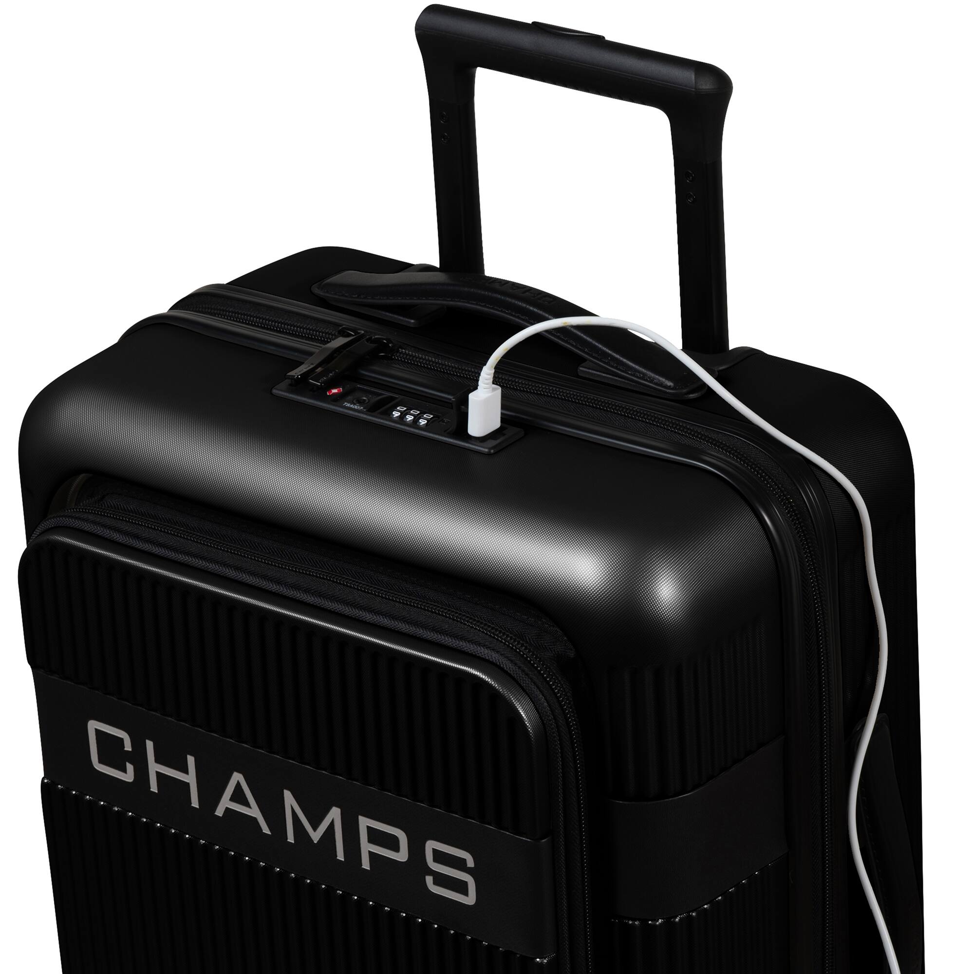 Left. Champs - Onyx II 3-Piece Luggage Set - Black.