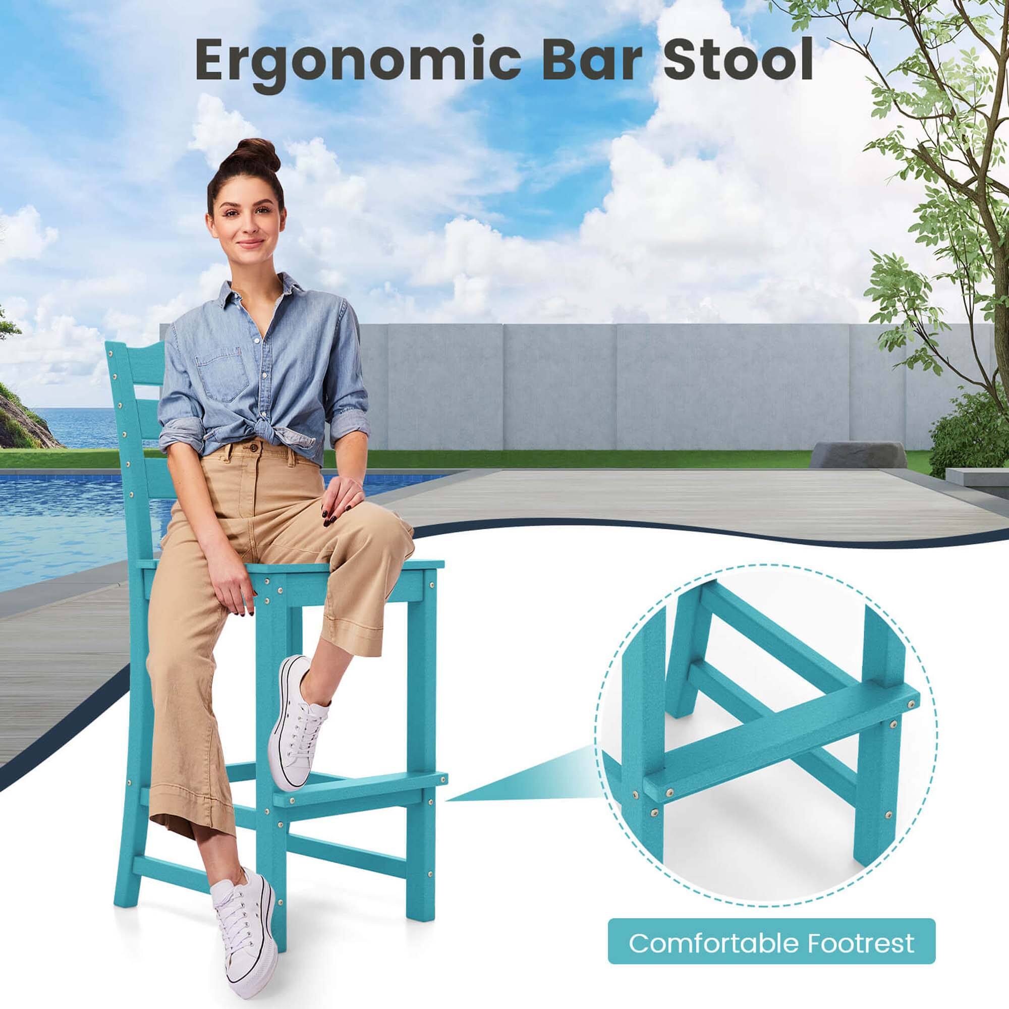 Ergonomic Bar Stool

Comfortable Footrest