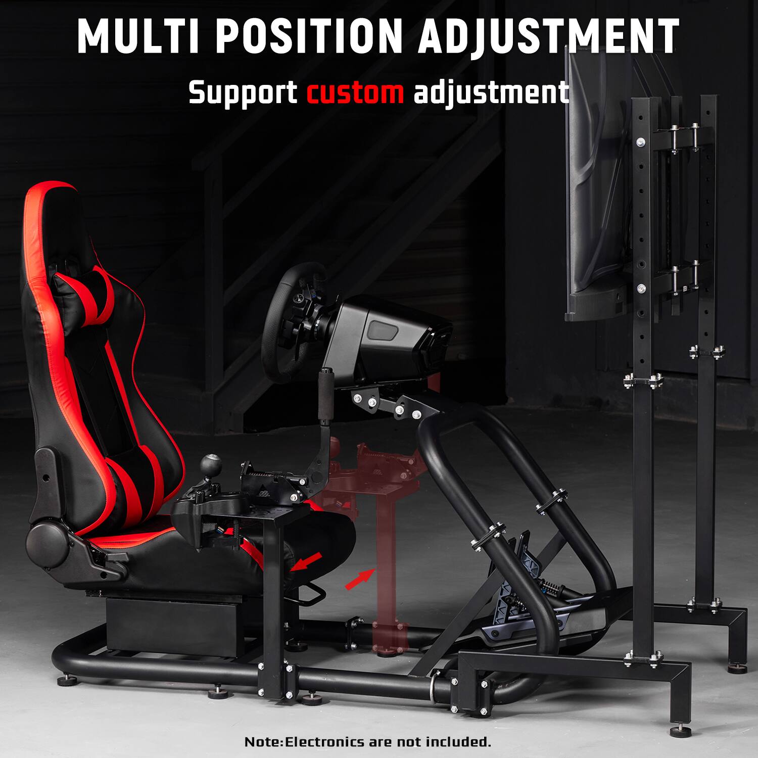 MULTI POSITION ADJUSTMENT  
Support custom adjustment  

Note: Electronics are not included.
