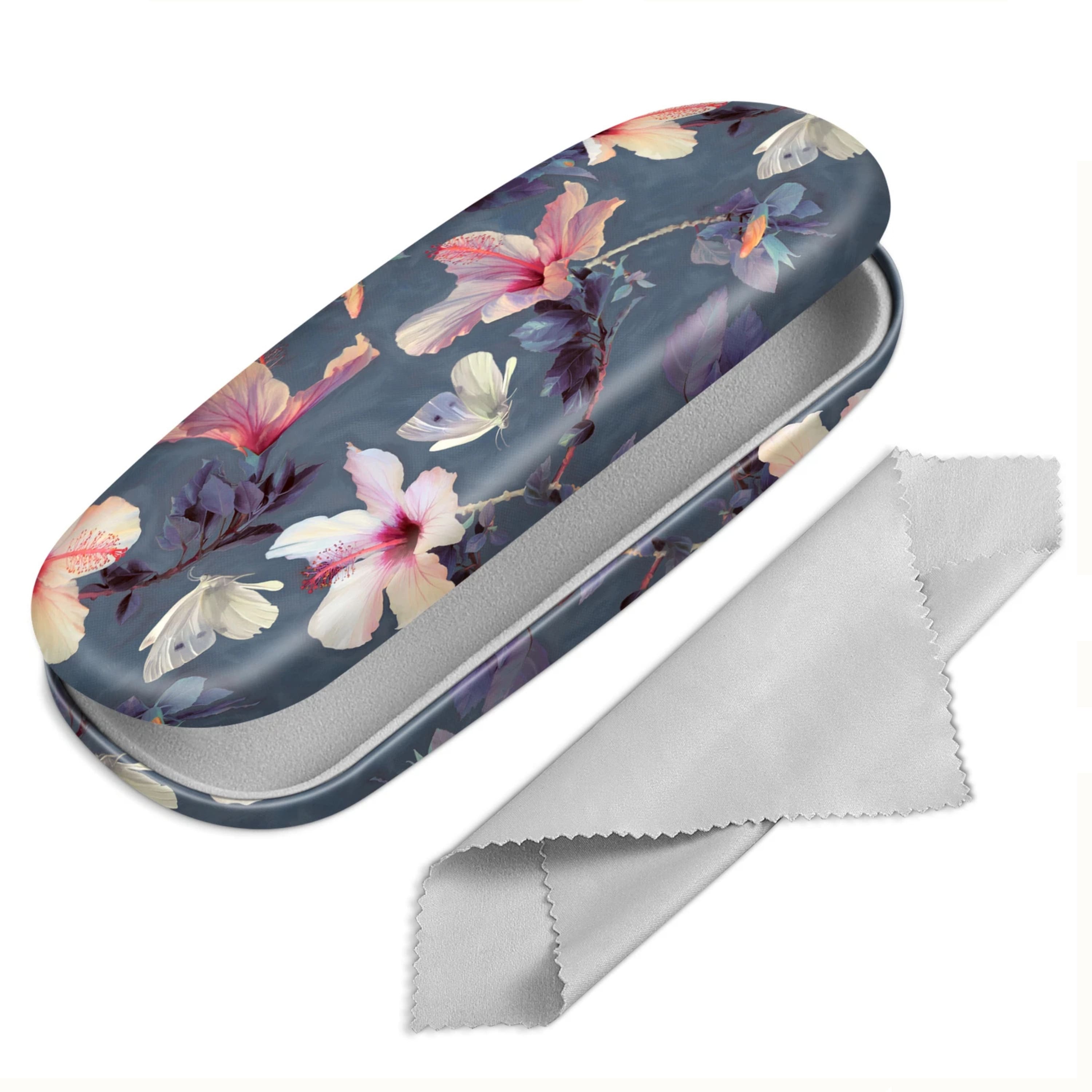 Kitcheniva - Multiuse Durable Hard Shell Eyeglasses Box with Cleaning Cloth Protective Cover - Blooming Hibiscus price history on PriceWatchPro