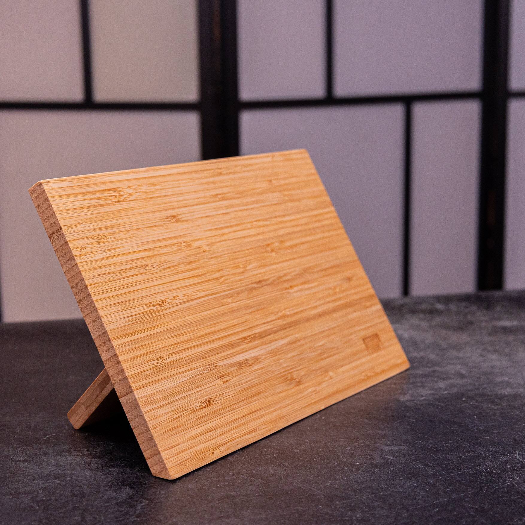 Left. KOTAI - Magnetic Bamboo Knife Holder 12.6 x 8.6-inch | Powerful Hidden Magnet | Foldable Natural Bamboo Knife Storage.