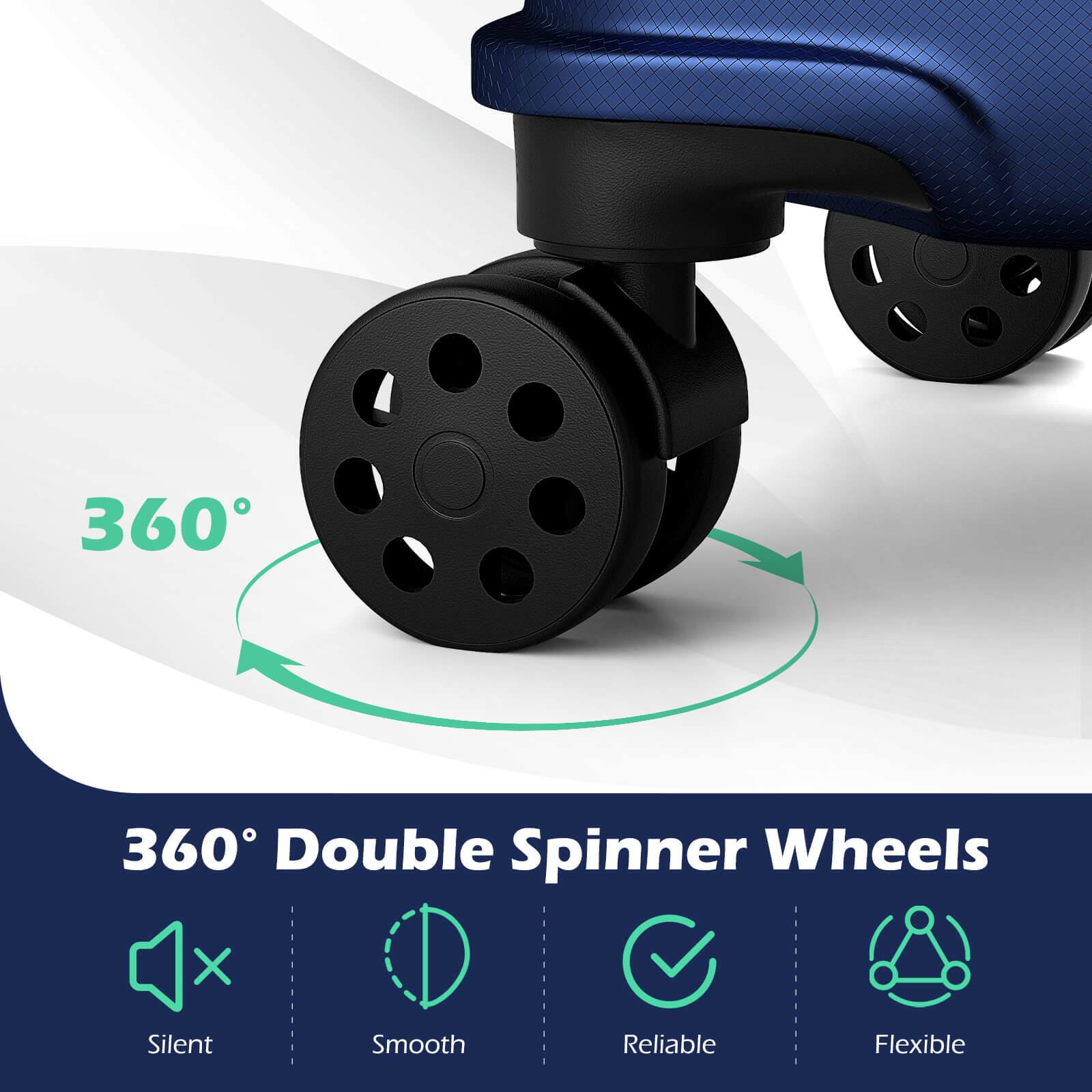 360° Double Spinner Wheels  
- Silent  
- Smooth  
- Reliable  
- Flexible