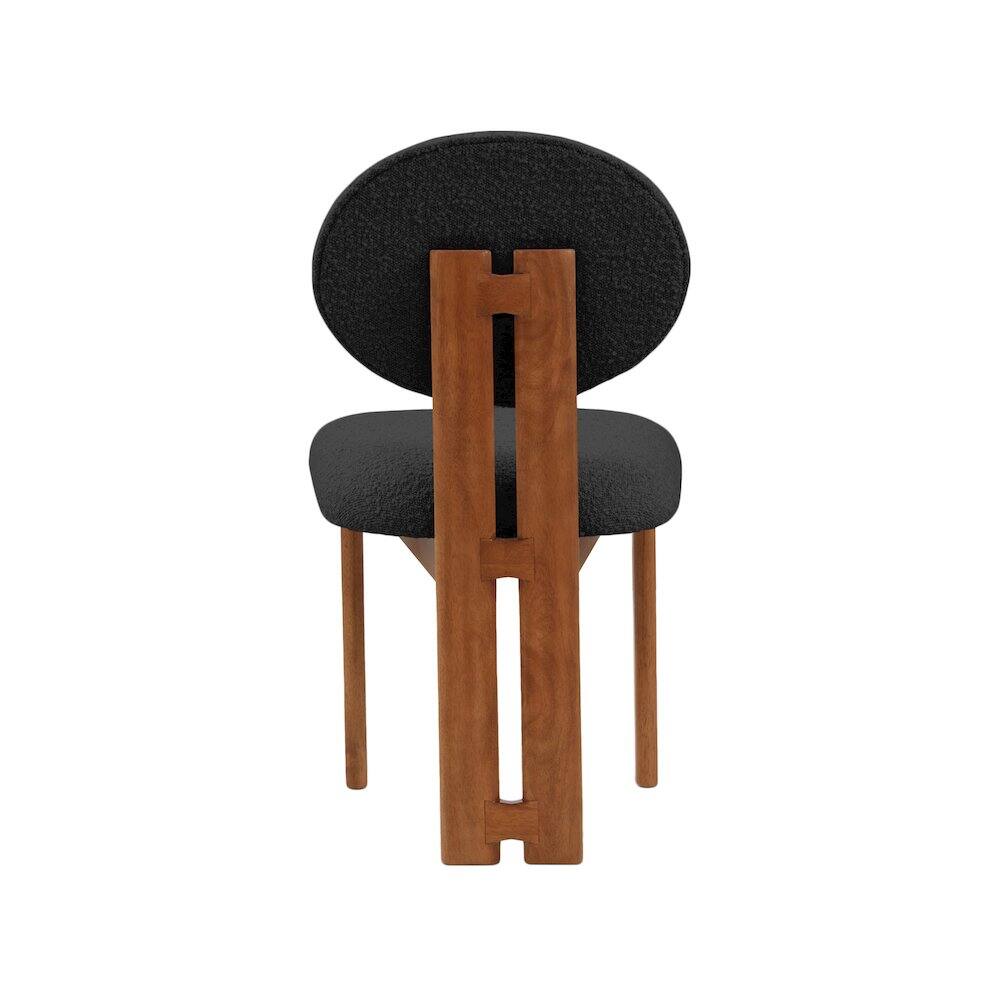 Alt View 1. Meridian Furniture - Napa Black Boucle Fabric Dining Chair, Set of 2 - Black.