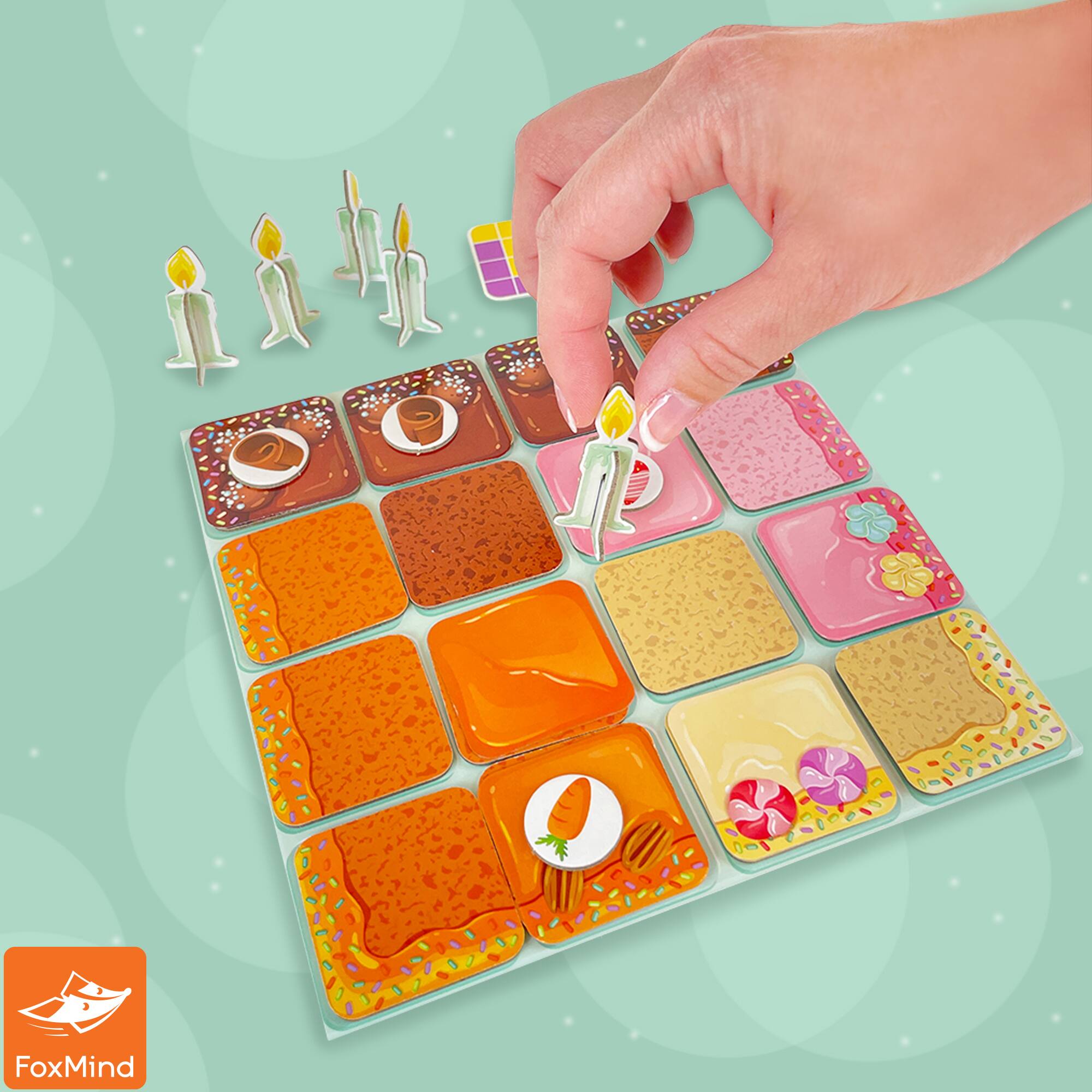 Back. FoxMind Games - FoxMind Games: Icing On The Cake - Family Food Themed Tile Laying Strategy Game.