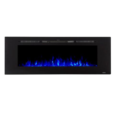 Alt View 2. Touchstone Home Products - 60 in. Wall Mounted Recessed Sideline Smart Electric Fireplace 1500W - Black.