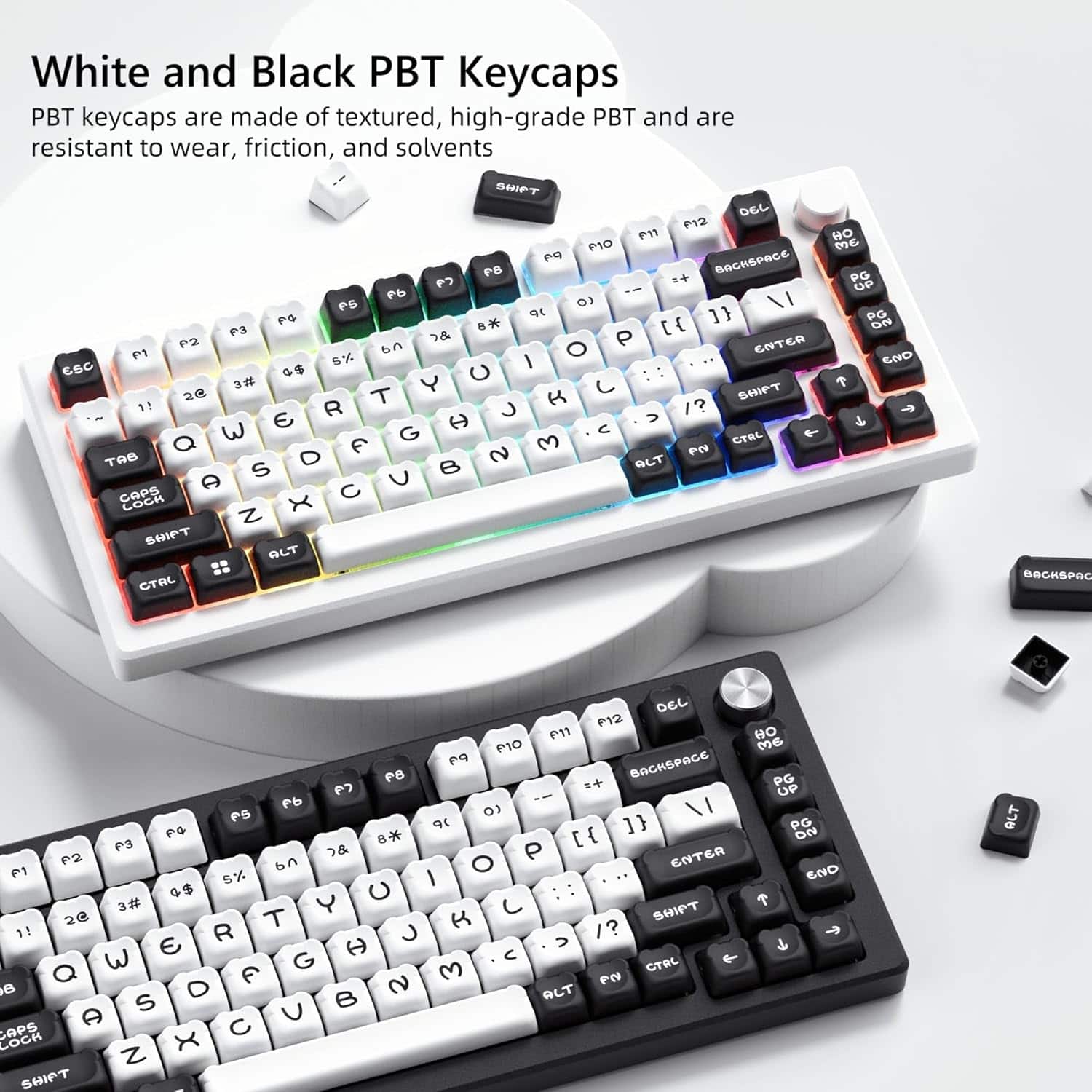 Womier Lusterfly Jelly Keycaps Set, Cute Bear Crystal Key caps for
