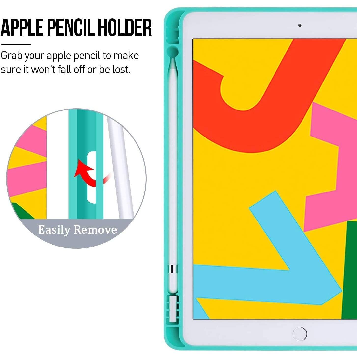 Apple Pencil Holder: Grab your apple pencil to make sure it won't fall off or be lost. Easily remove.