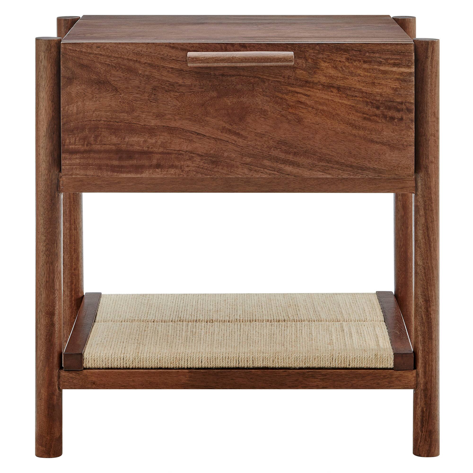 Alt View 5. Modway - Oswin 1-Drawer Wood Nightstand by Modway - Walnut.