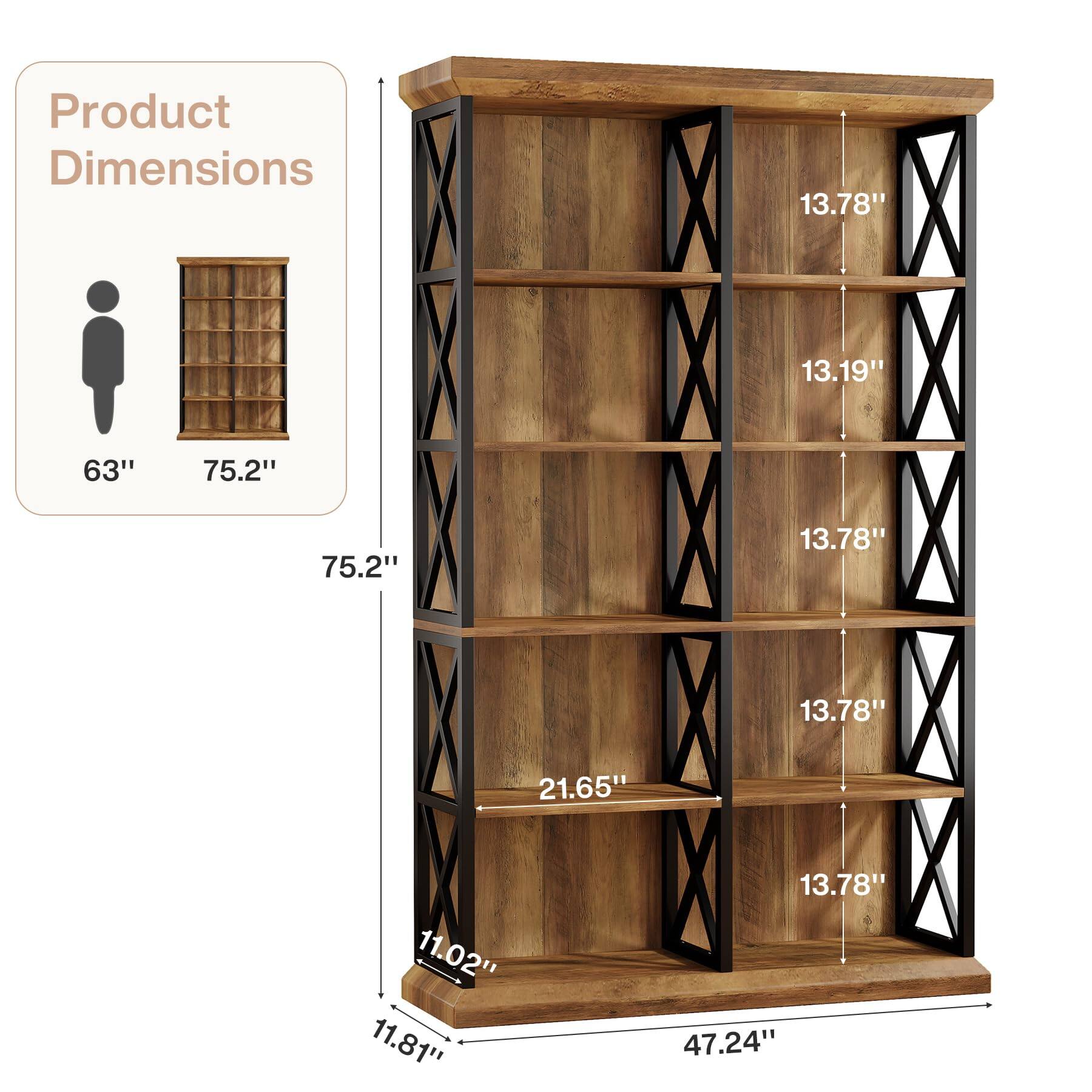 Product Dimensions
63"
75.2"
13.78"
13.19"
13.78"
13.78"
21.65"
11.02"
11.81"
47.24"