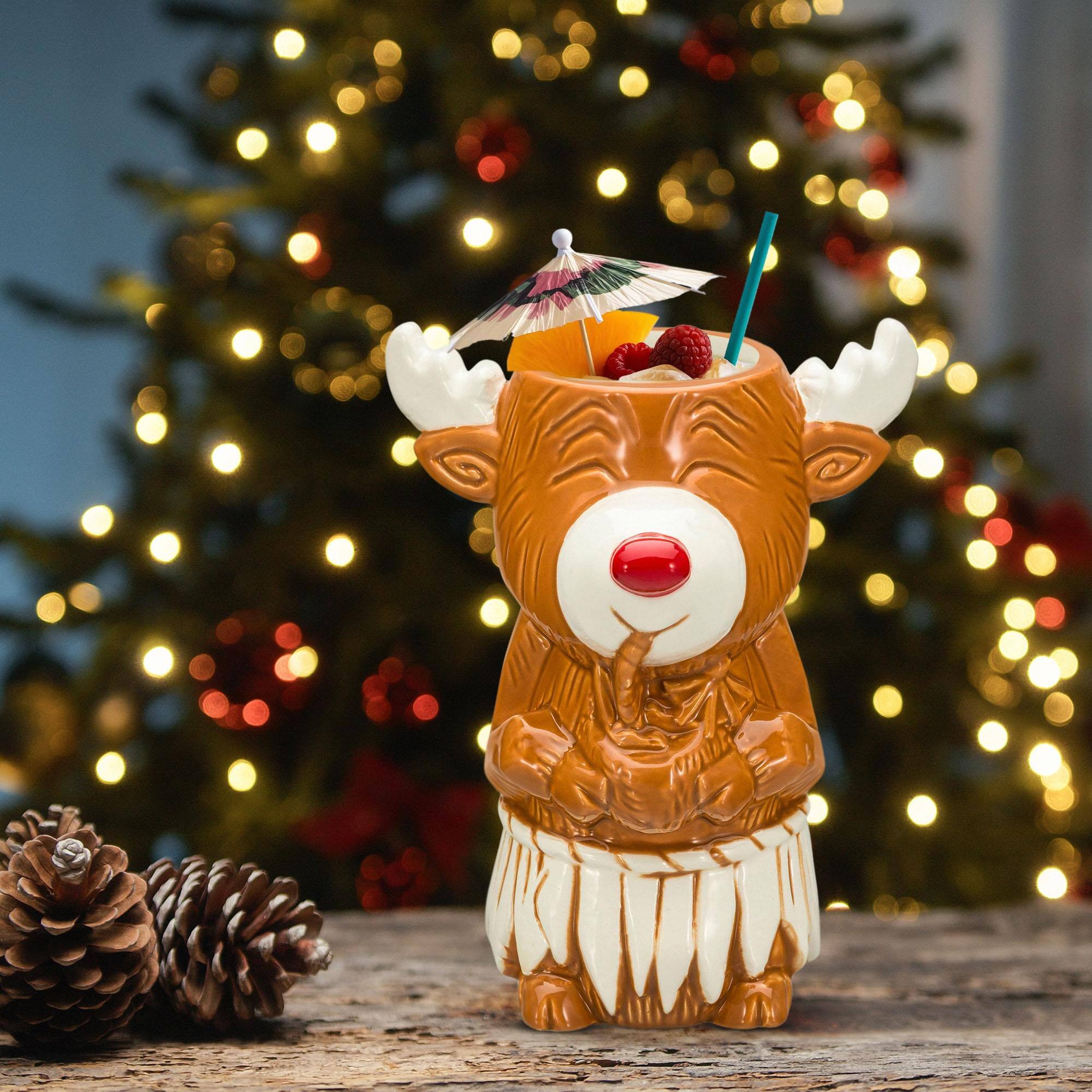 Alt View 1. Beeline Creative - Geeki Tikis Rum Rum Rudolph 24 Ounce Ceramic Mug - Multi-Colored.