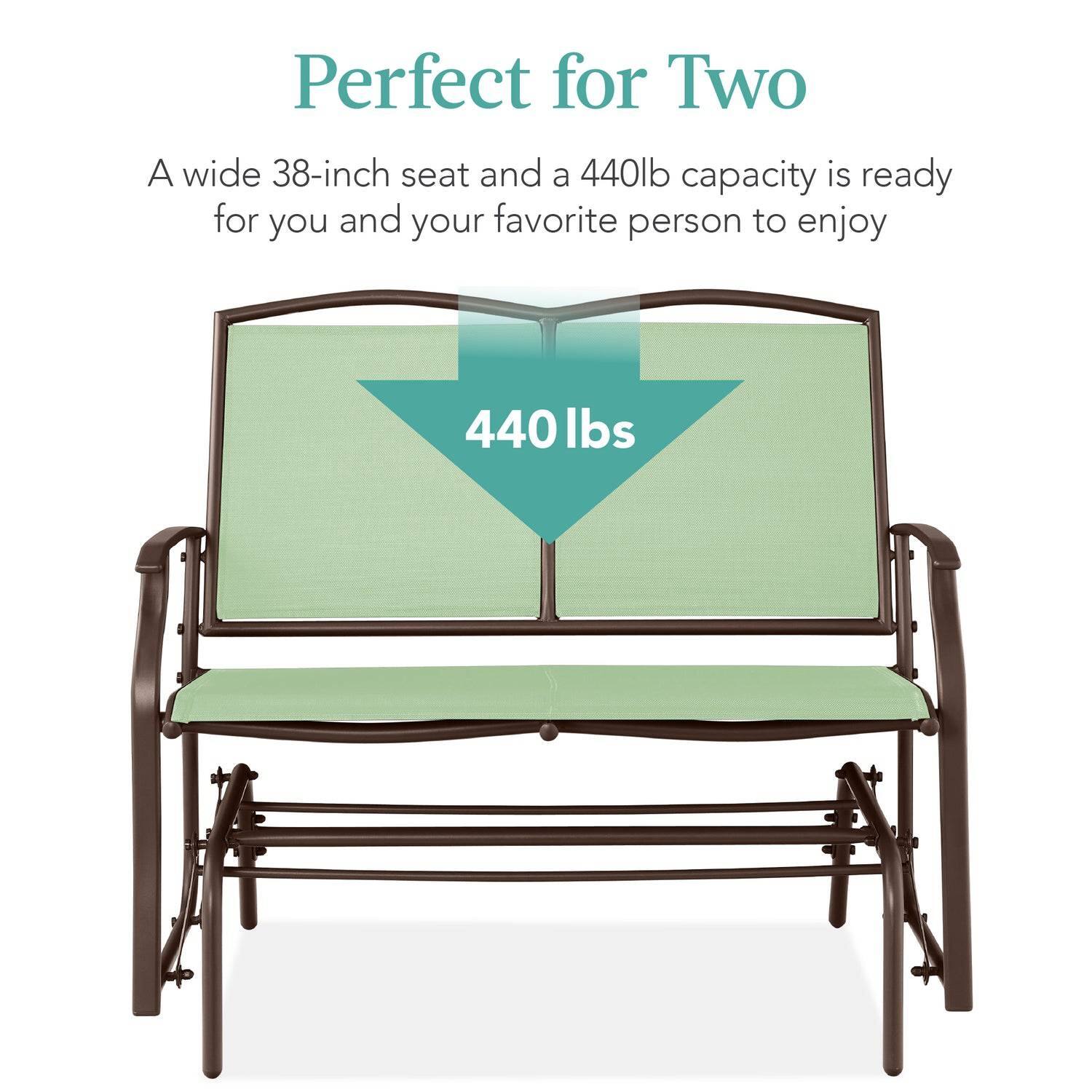 Perfect for Two

A wide 38-inch seat and a 440lb capacity is ready for you and your favorite person to enjoy

440 lbs