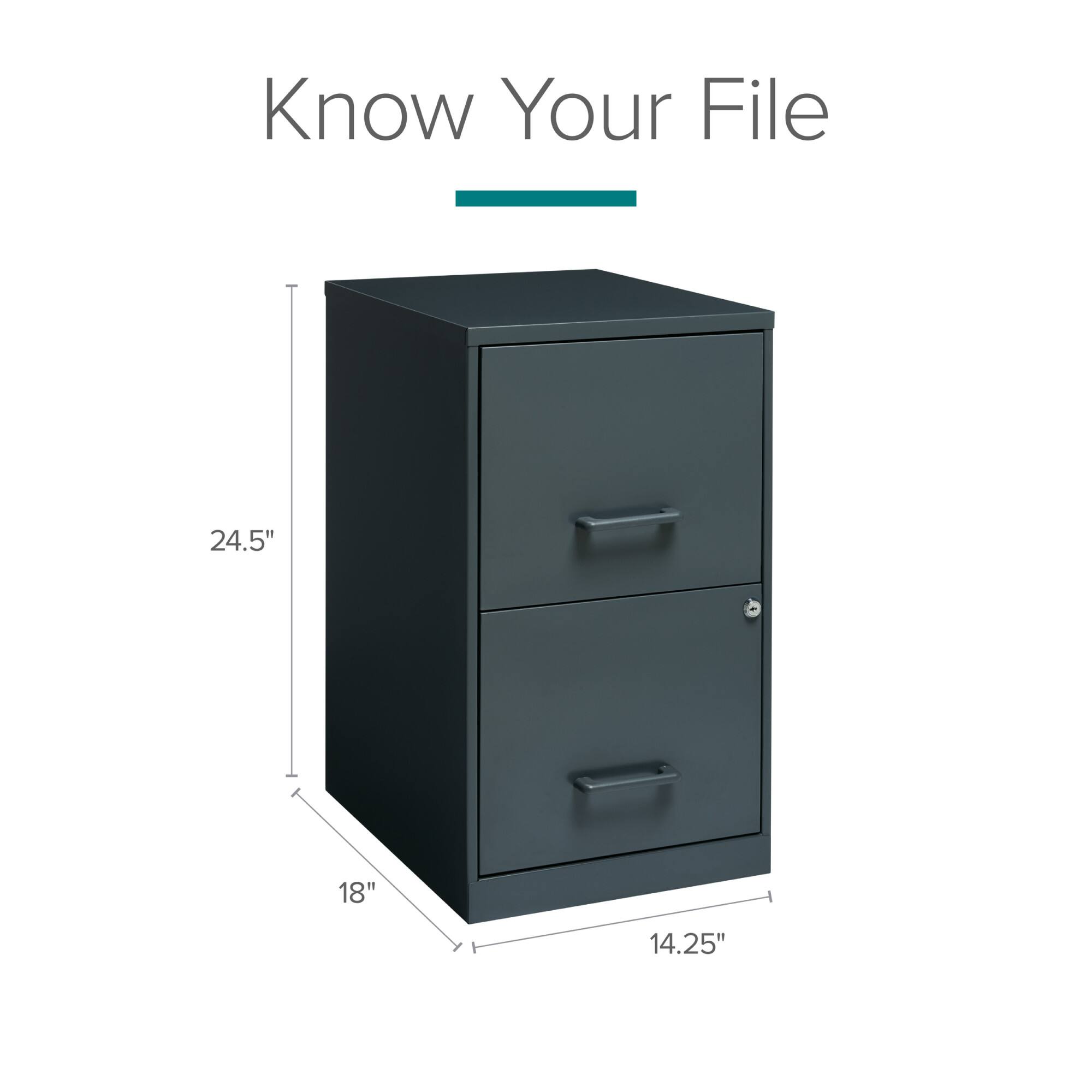 Know Your File: 24.5" x 18" x 14.25"