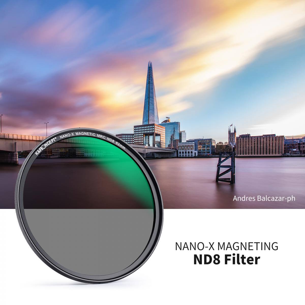 NANO-X MAGNETIC MRC ND8 82mm  
K&FONCEPT  
Andres Balcazar-ph  
NANO-X MAGNETING ND8 Filter