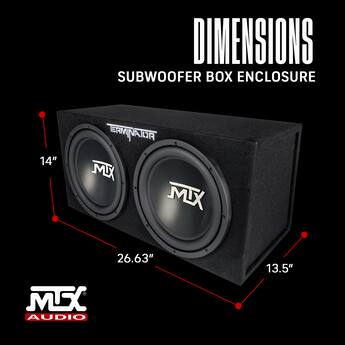 MTX TNE212D 12 Inch 1200 Watt Car Audio Dual Loaded Subwoofer Box MTX TNE212D 12 Inch 1200 Watt Car Audio Dual Loaded Subwoofer Box