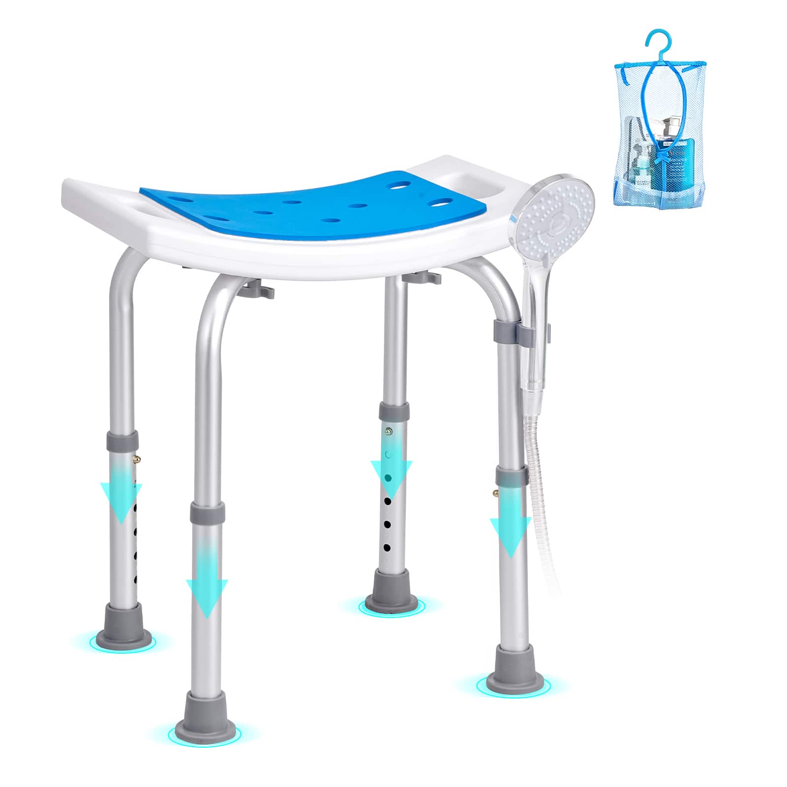 VEVOR - Shower Chair, Adjustable Height Shower Stool, Shower Seat for Inside Shower or Tub - Silver;White price history on PriceWatchPro