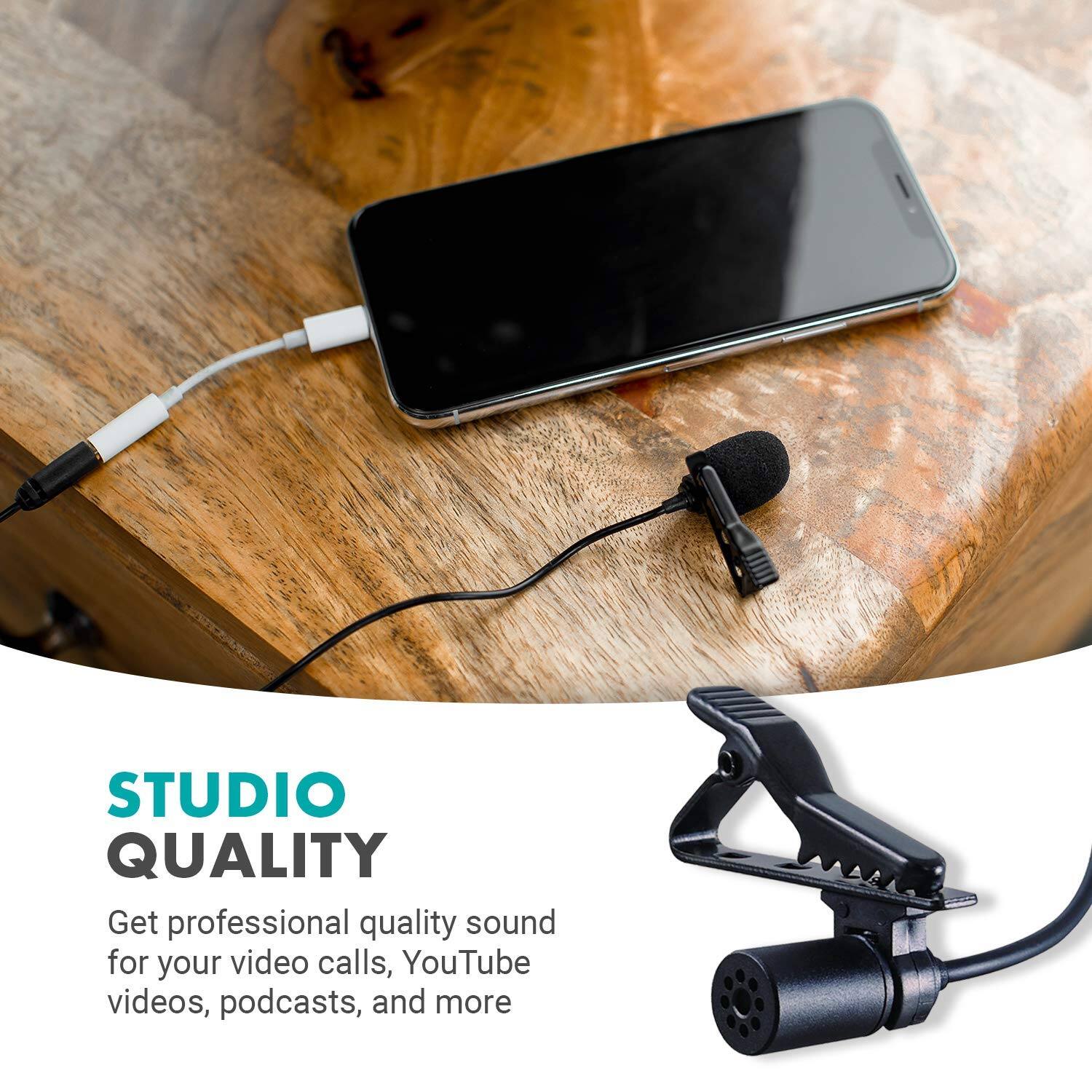 STUDIO QUALITY

Get professional quality sound for your video calls, YouTube videos, podcasts, and more