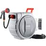 VEVOR - Retractable Garden Hose Reel, 1/2 in x 100 ft, Wall Mounted Hose Reel with 9-Function Sprayer Nozzle and 180° Swivel - Gray
