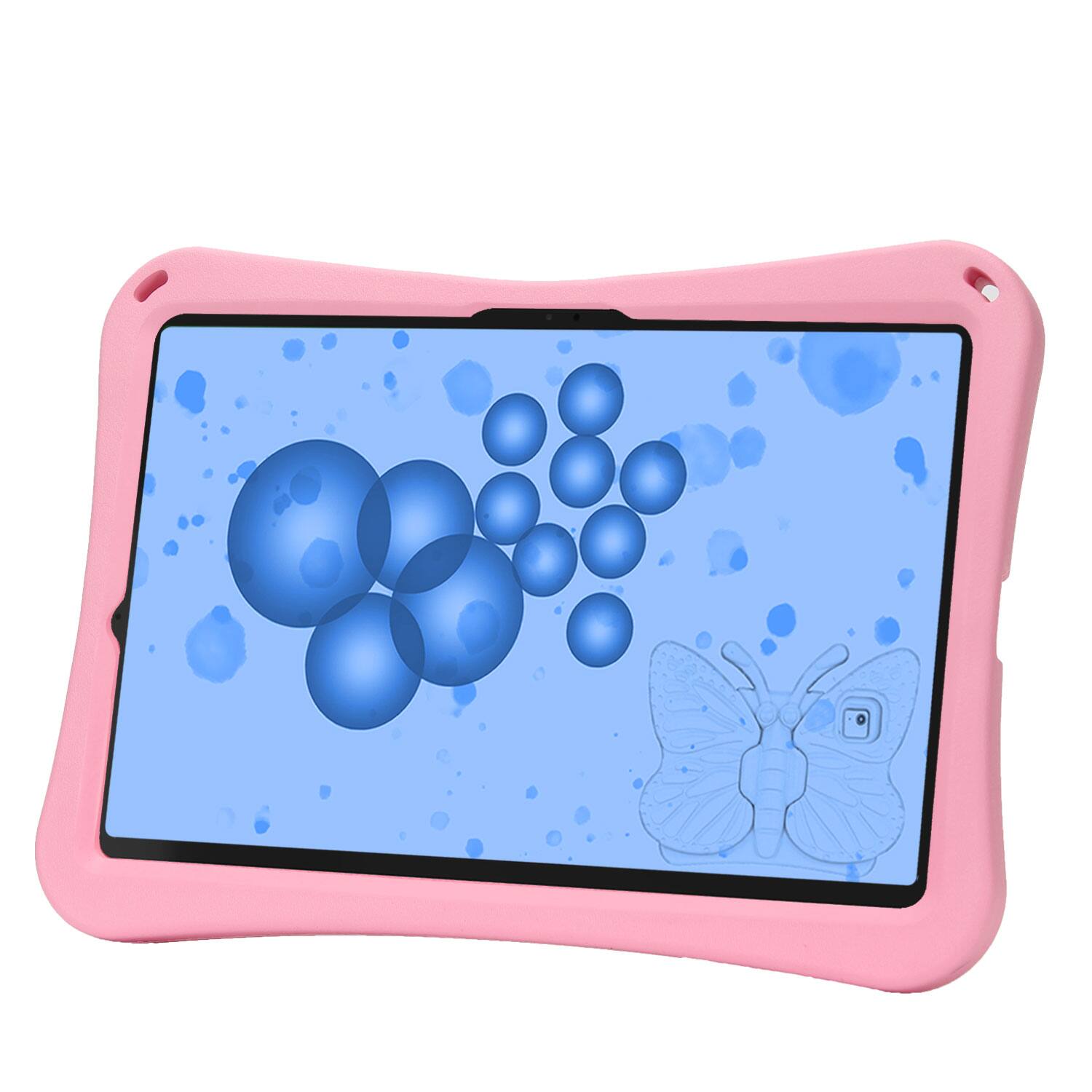 Alt View 1. Dteck - Kids Butterfly Case for Samsung Galaxy Tab S9 FE+ 2023 & Tab S9+ & Tab S8+ & S7 FE,3D Cartoon EVA Shockproof Stand Cover - Pink.
