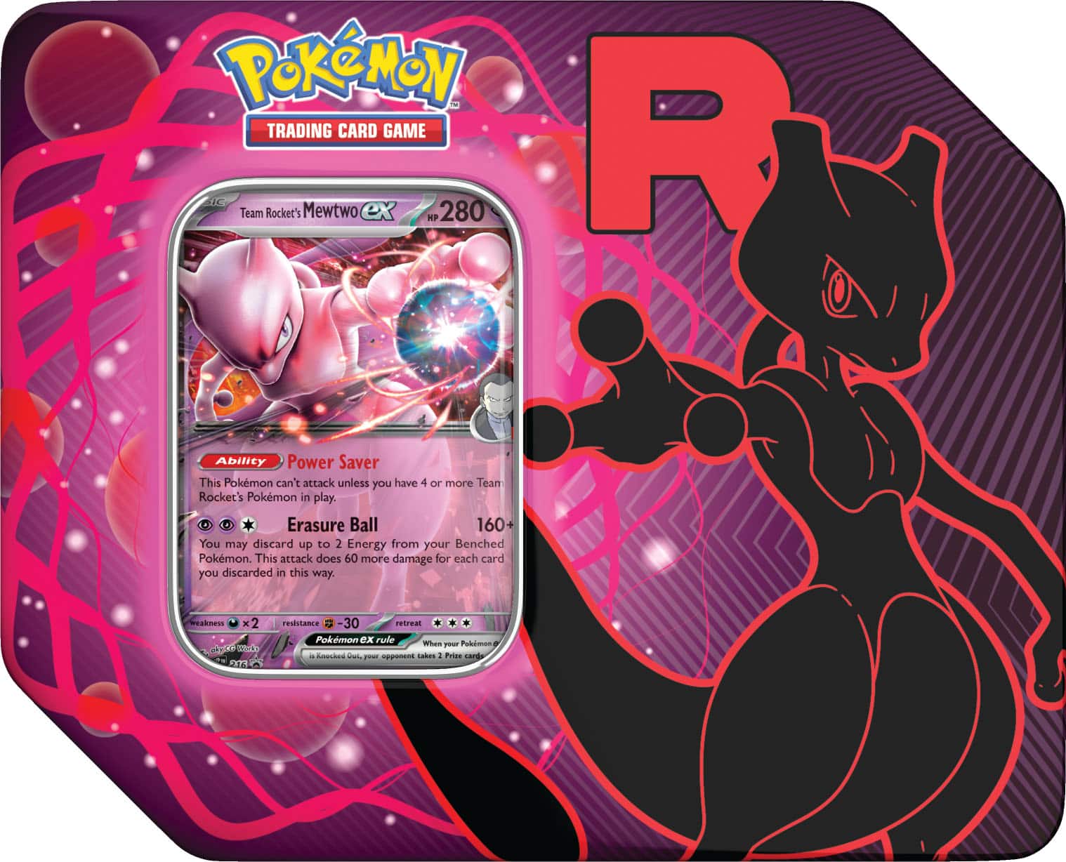 Pokémon Trading Card Game: Team Rocket Tin Styles May Vary