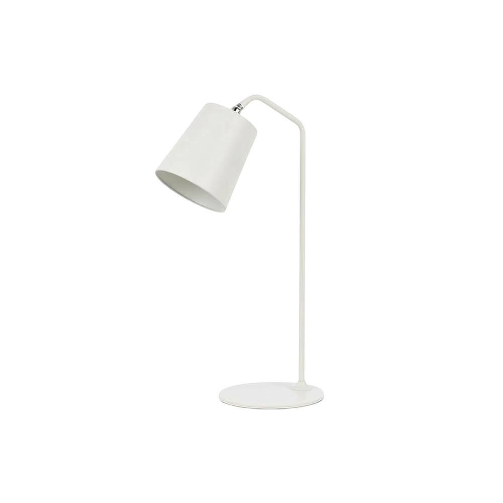 Front. Living District - Leroy 1 light white table lamp - White.