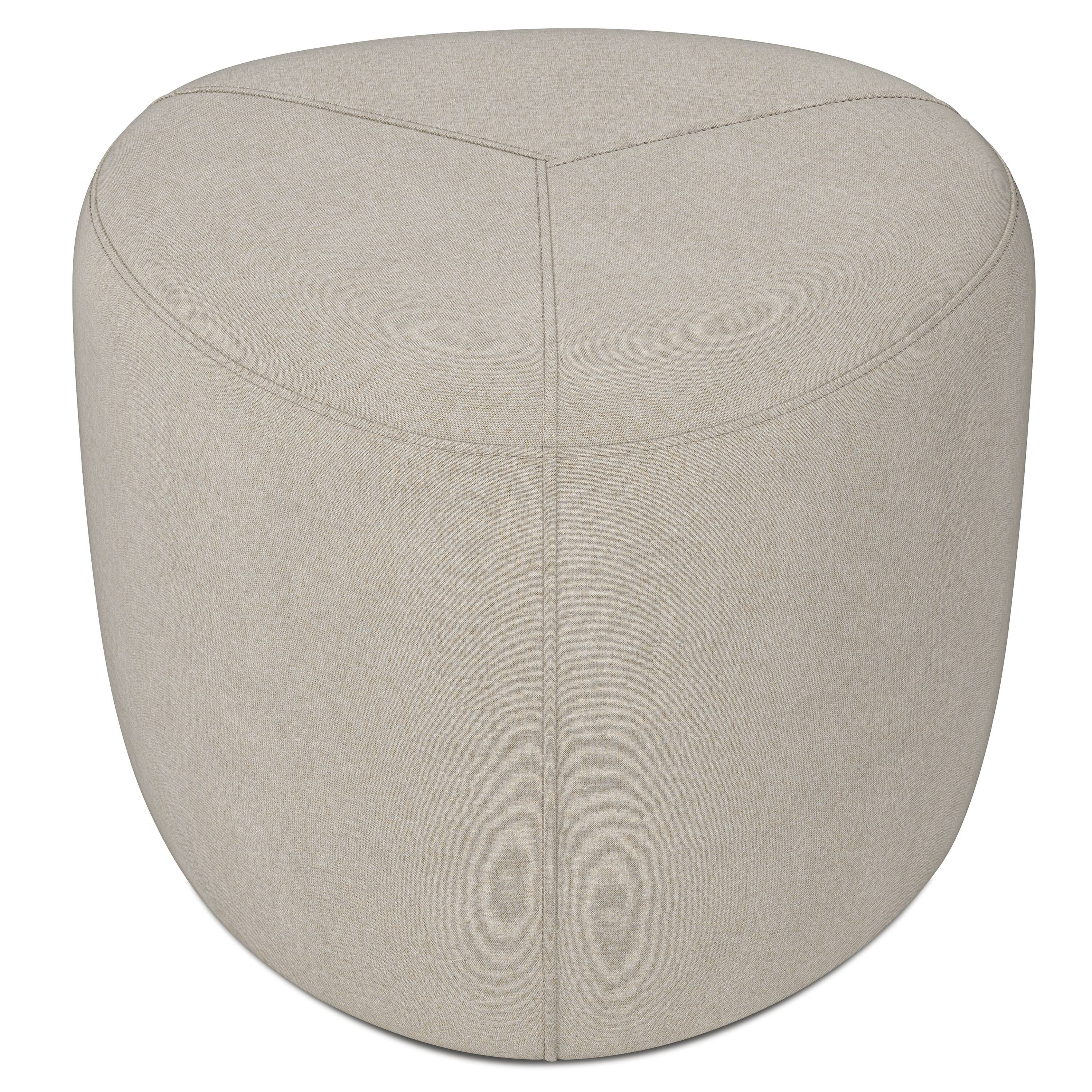 Back. Simpli Home - Moore Small Ottoman in Natural Linen Look Fabric - Natural.