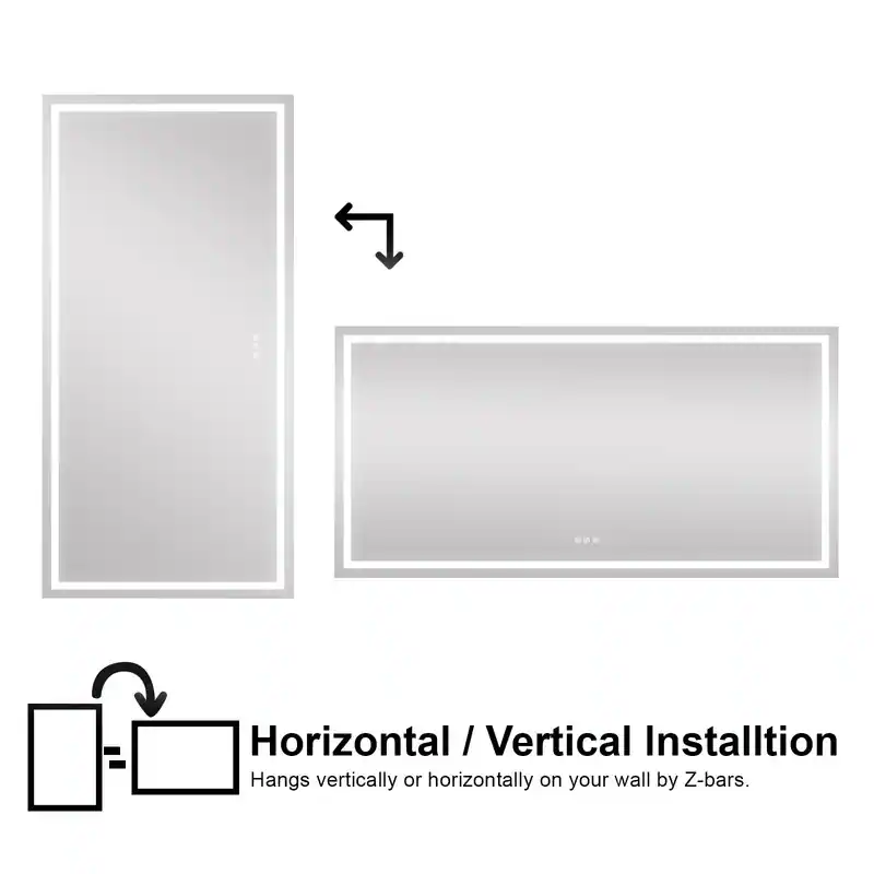 Horizontal / Vertical Installation  
Hangs vertically or horizontally on your wall by Z-bars.